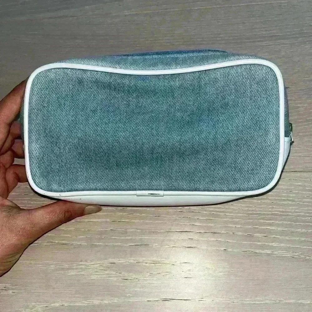 Dior Gray and White Cosmetic Pouch